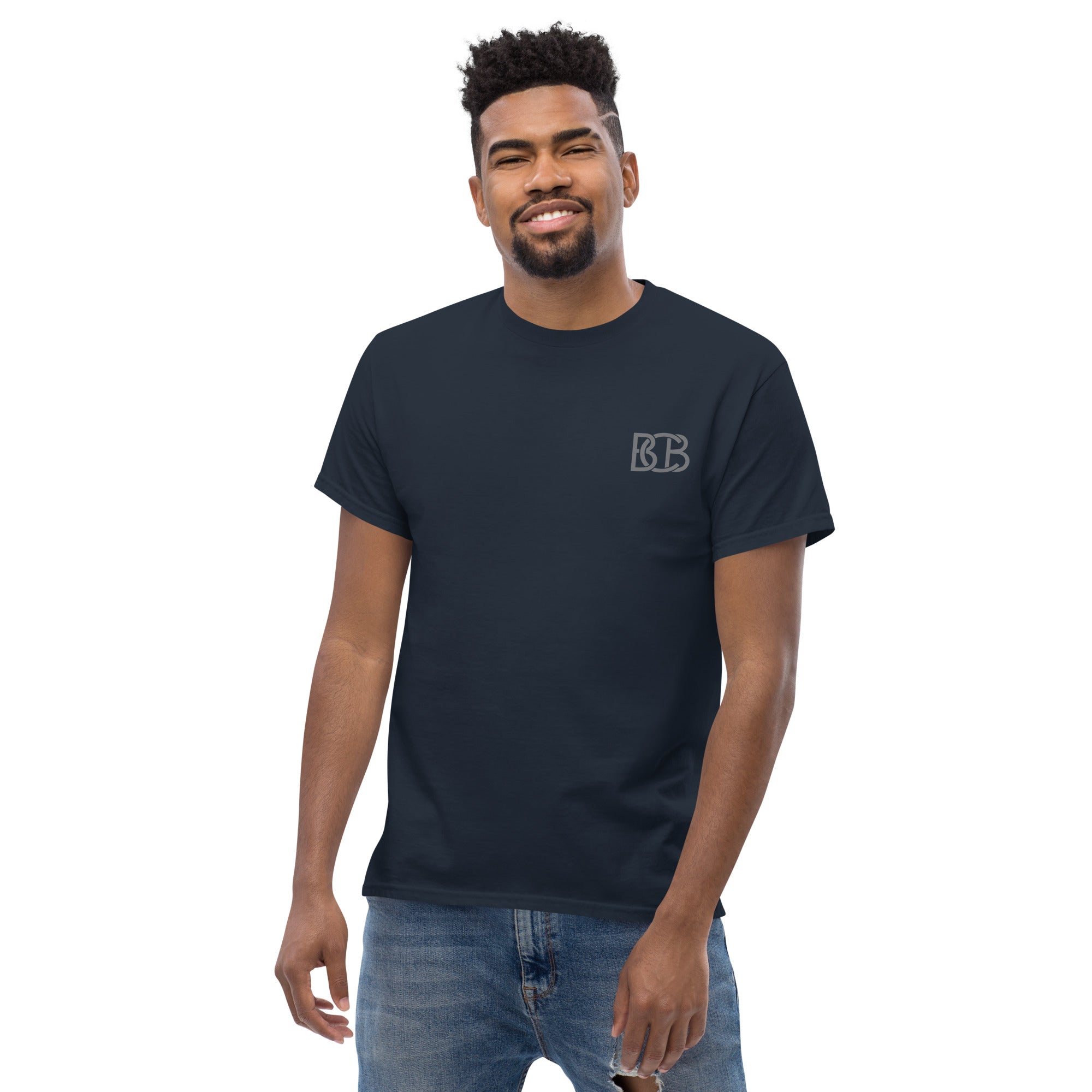 Blue arcs and Blue Faces I Men's classic tee