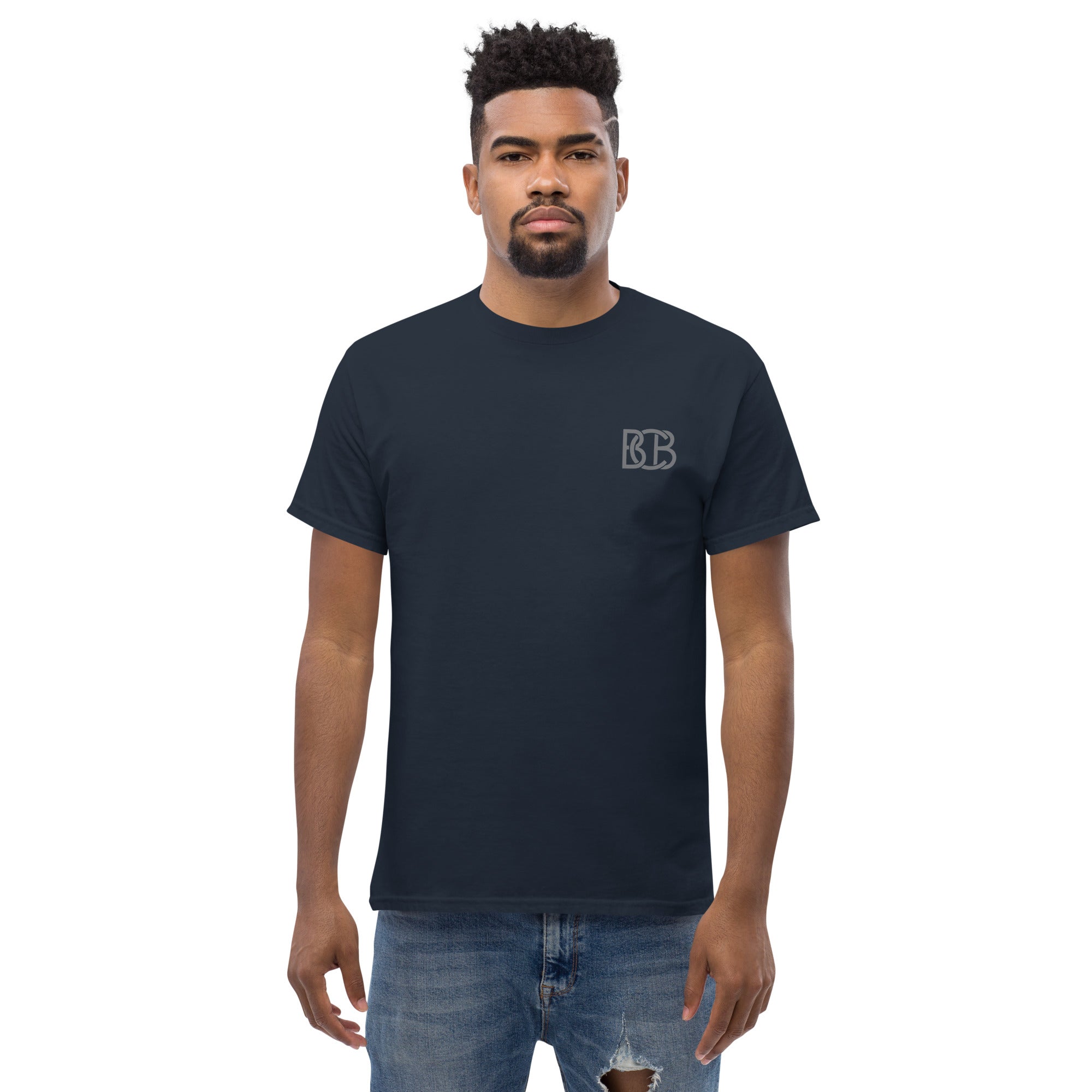 Blue arcs and Blue Faces I Men's classic tee
