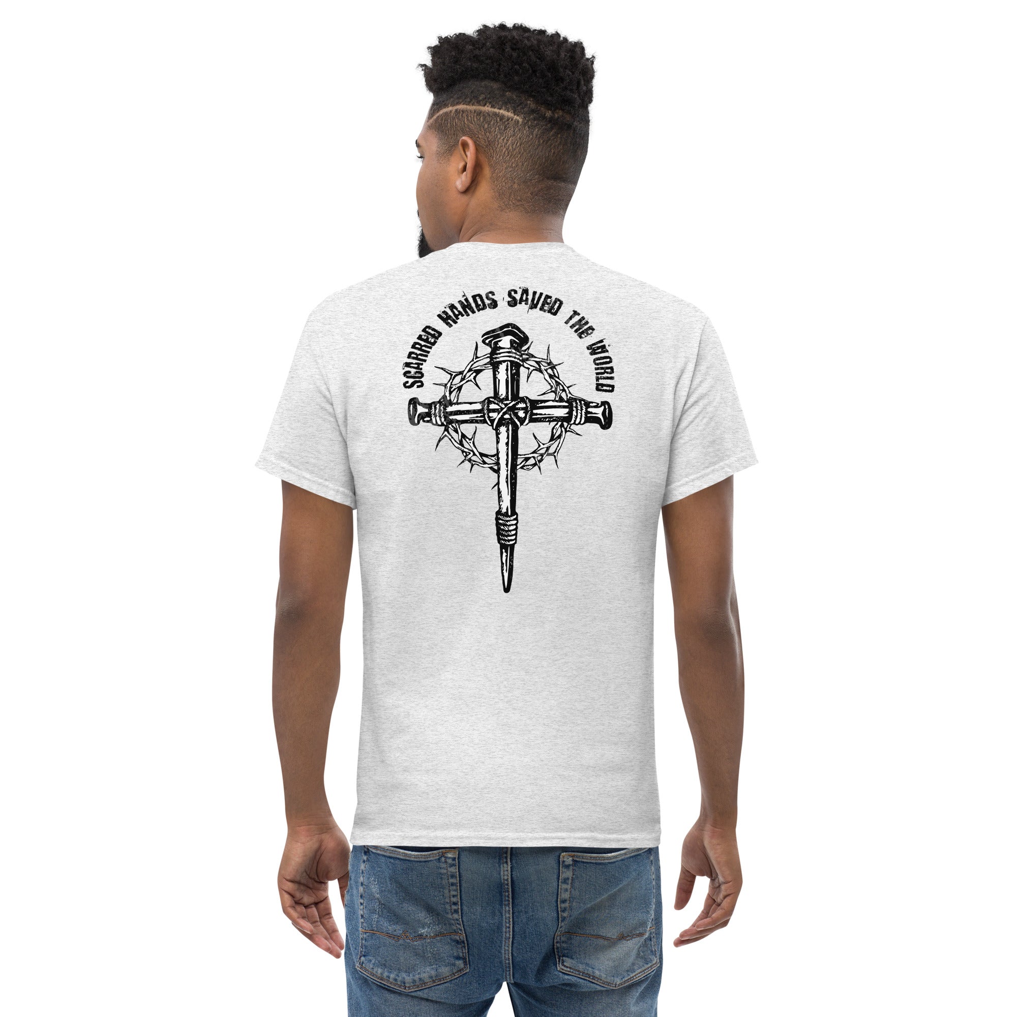 Scarred hands saved the world  I  Men's classic tee