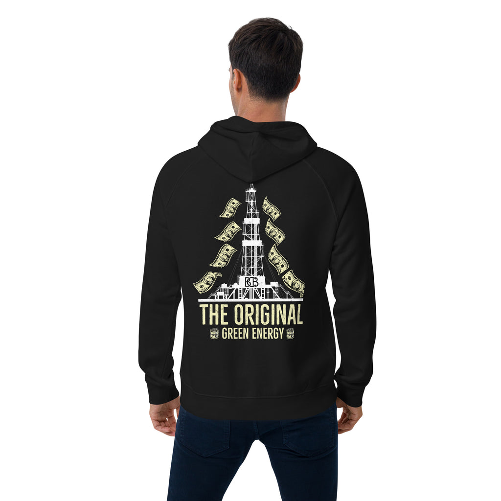 The Original Green Energy  I  Men's eco raglan hoodie