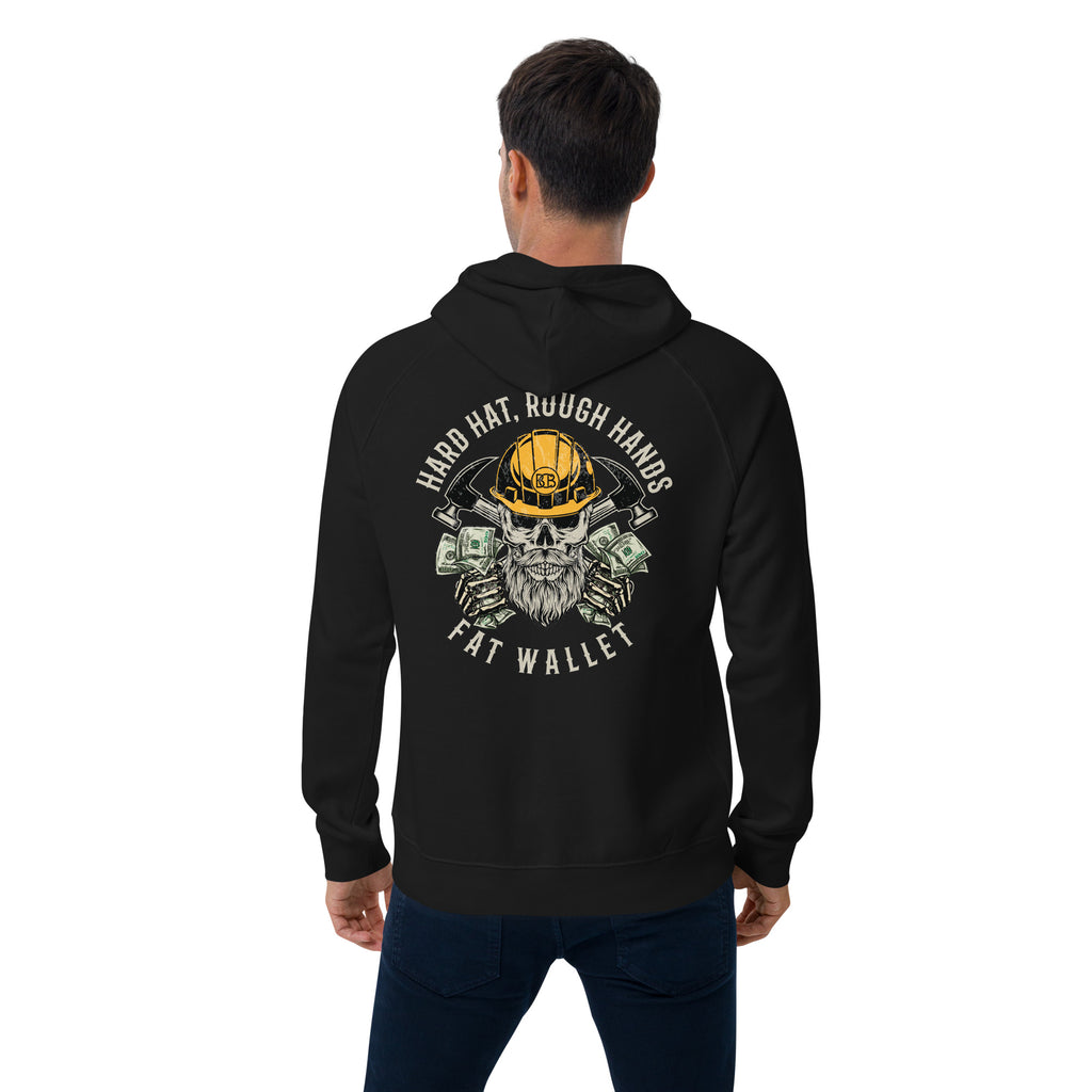 Hard Hat Rough Hands Fat wallet  I  Men's eco raglan hoodie