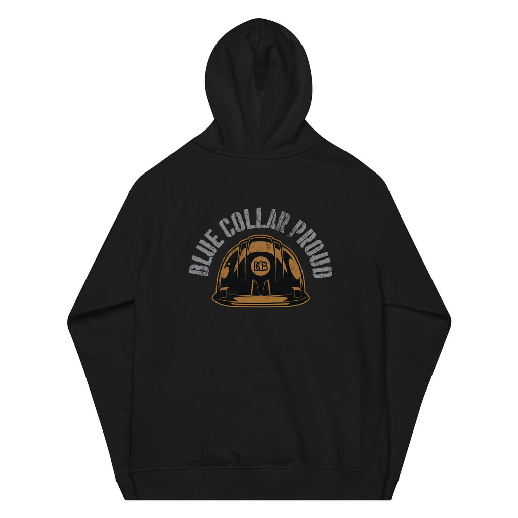 Blue Collar Proud  I  Men's eco raglan hoodie