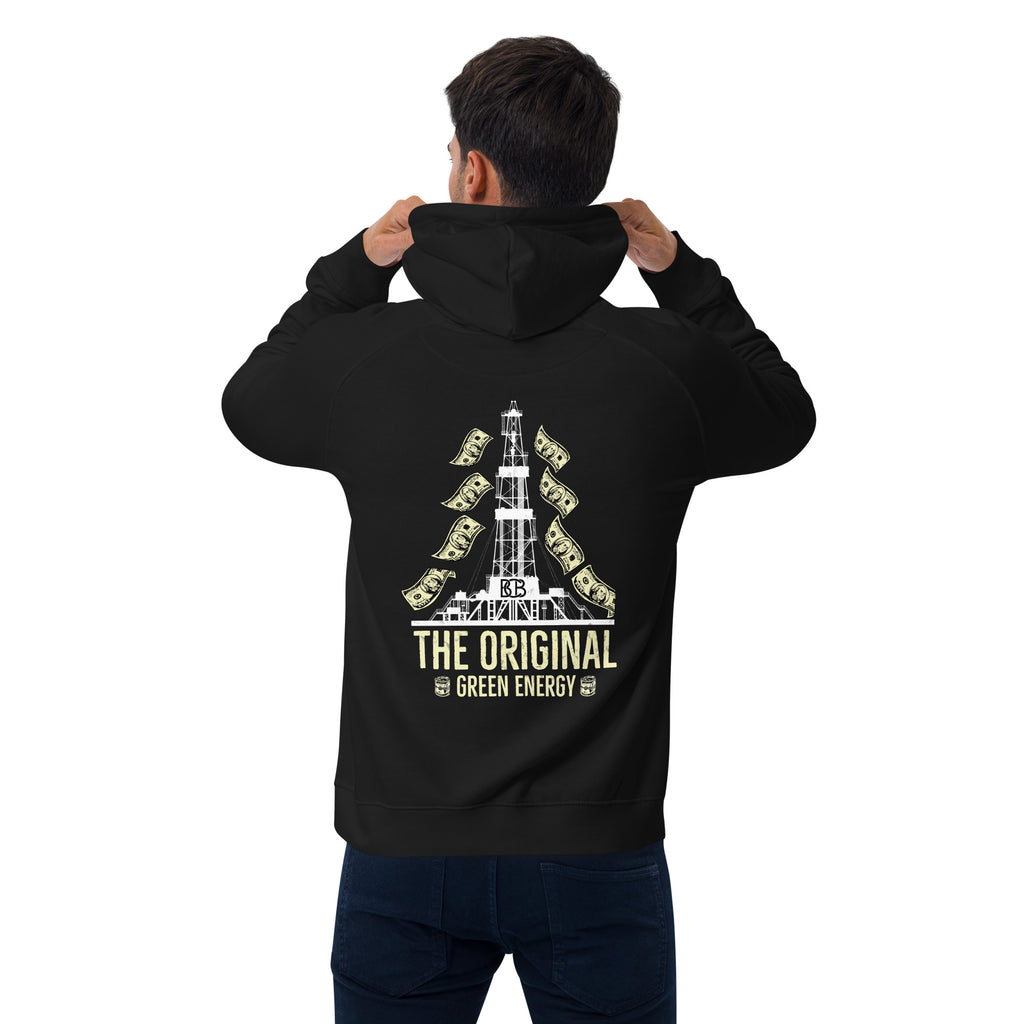 The Original Green Energy  I  Men's eco raglan hoodie