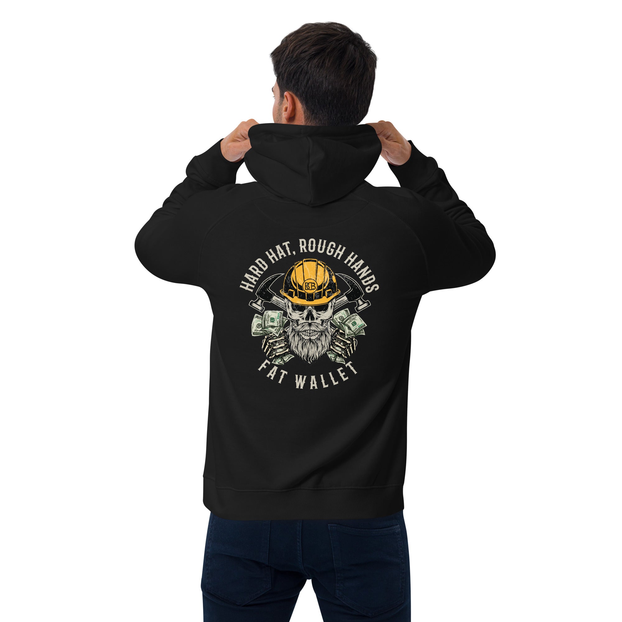 Hard Hat Rough Hands Fat wallet  I  Men's eco raglan hoodie