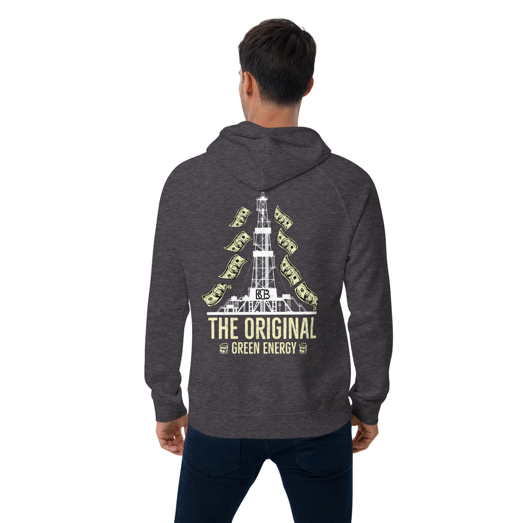 The Original Green Energy  I  Men's eco raglan hoodie