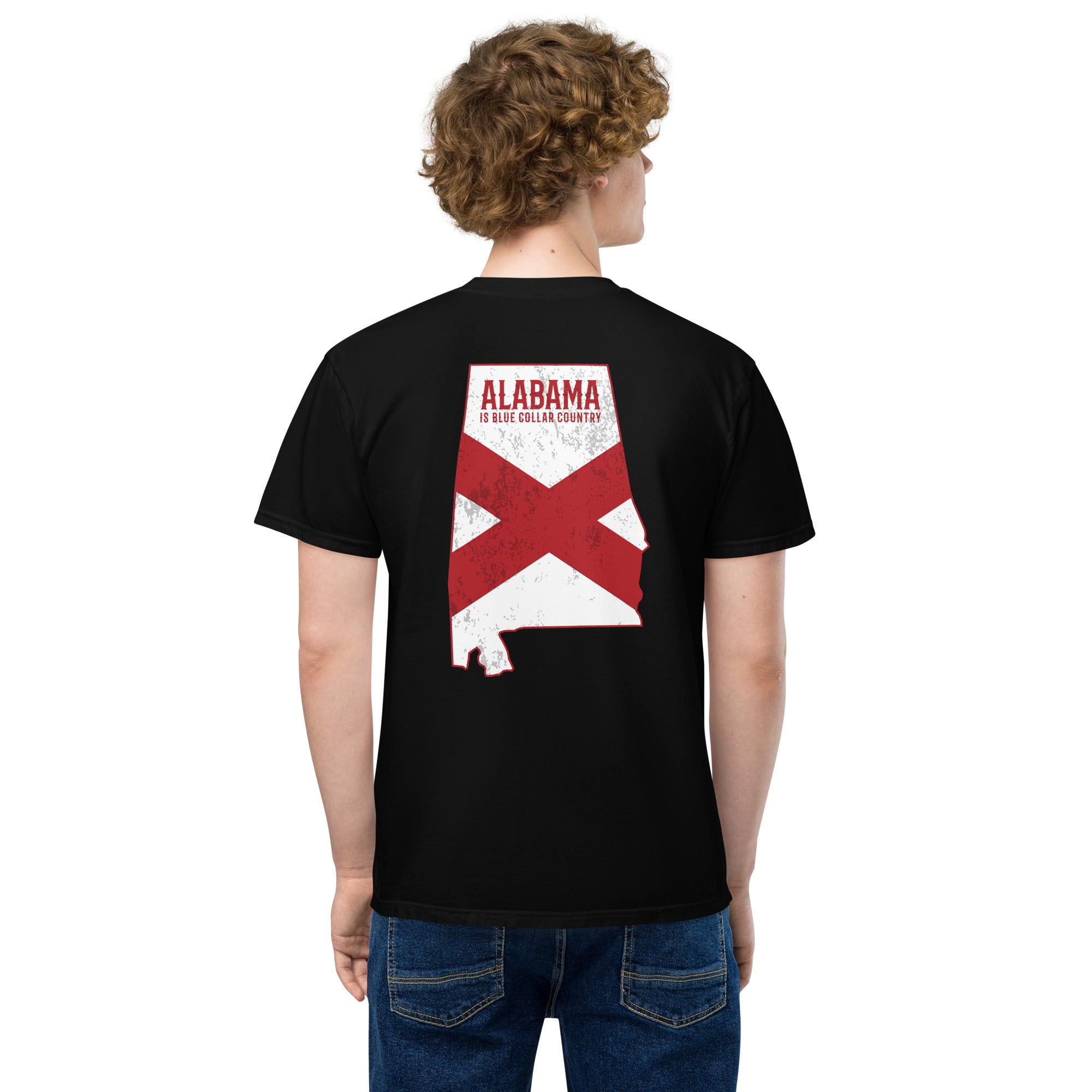 Alabama is Blue Collar Country I BCB PREMIUM POCKET T-SHIRT