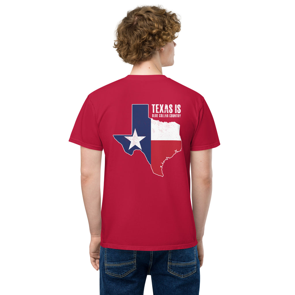 Texas is Blue Collar Country I BCB PREMIUM POCKET T-SHIRT