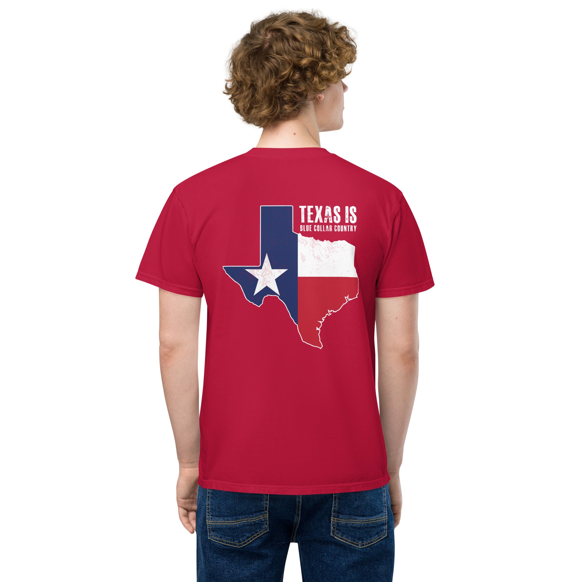 Texas is Blue Collar Country I BCB PREMIUM POCKET T-SHIRT
