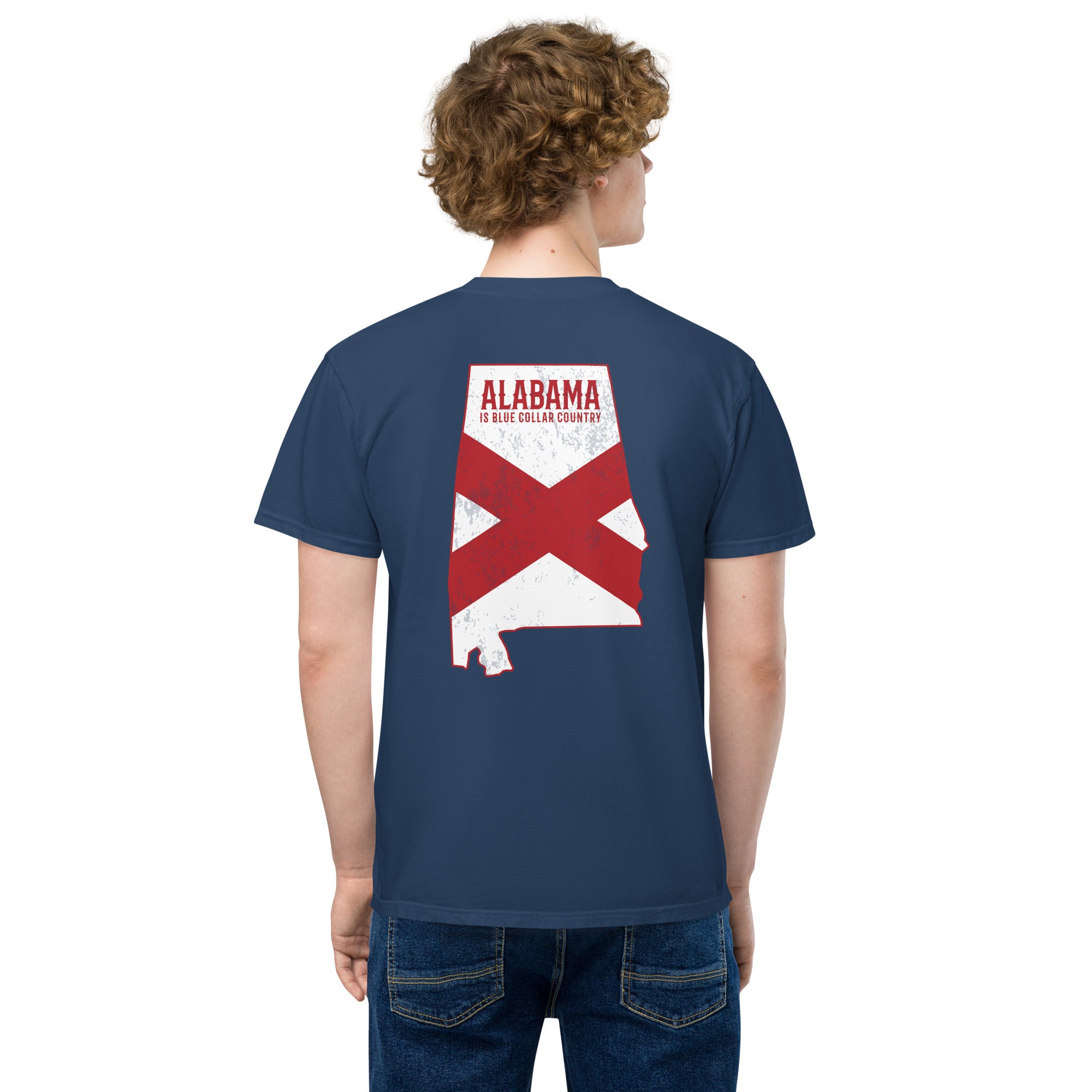 Alabama is Blue Collar Country I BCB PREMIUM POCKET T-SHIRT