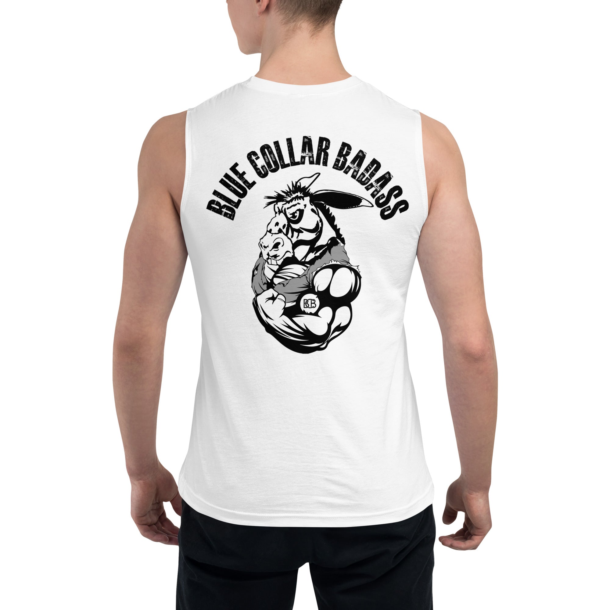Blue Collar Badass  I  Muscle Shirt
